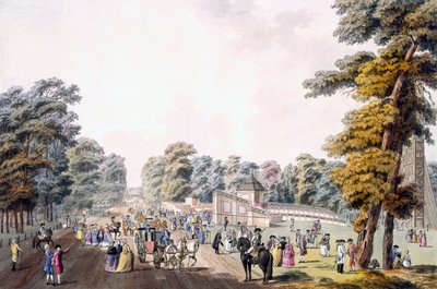 El lugar de los fuegos artificiales en Prater, Viena, 1792 de Johann Ziegler